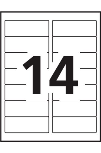Avery 14 Labels Per Sheet Template