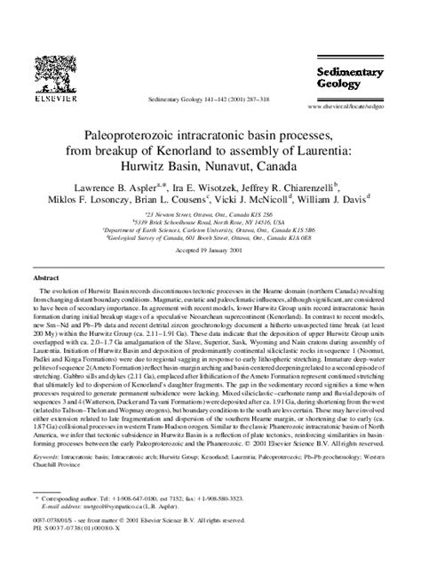 (PDF) Paleoproterozoic intracratonic basin processes, from breakup of ...