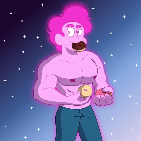 Pink Steven Eating Fanart Shirtless by ECMatias on DeviantArt