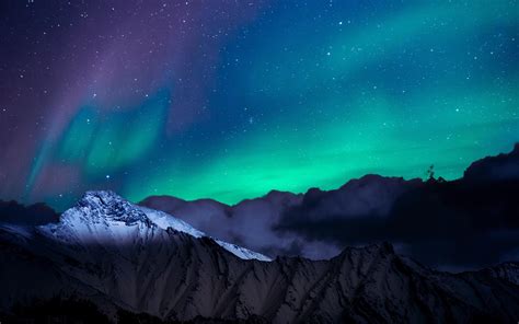 2560x1600 Northern Lights Night Sky Mountains Landscape 4k 2560x1600 Resolution HD 4k Wallpapers ...