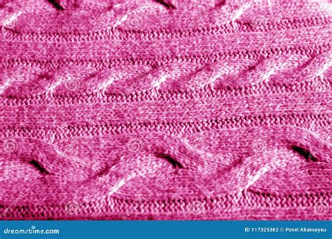 Knitting Pattern in Pink Color. Stock Photo - Image of element, decorative: 117325362