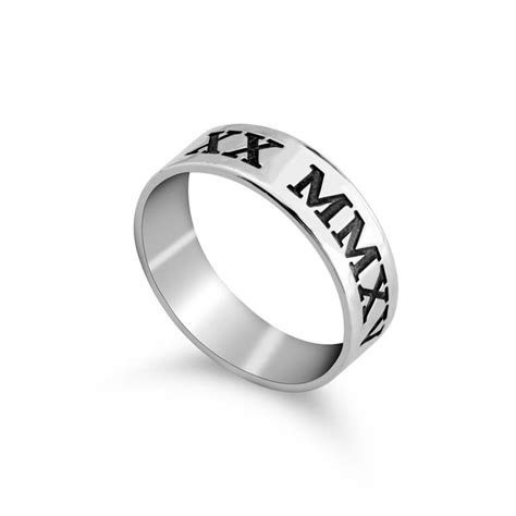 Personalized Roman Numeral Ring