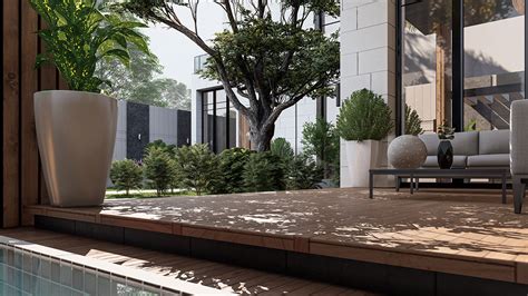 Modern Villa Landscape on Behance