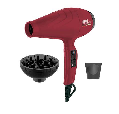 BaBylissPRO Italo Luminoso Hairdryer – 1875 Watts – Red - Vespa Hair Design