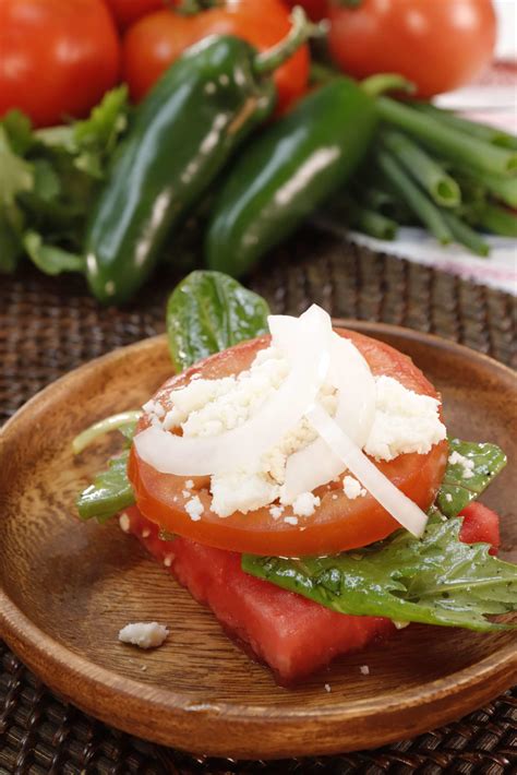 Watermelon Tomato Salad with Jalapeno Vinaigrette - The Produce Moms