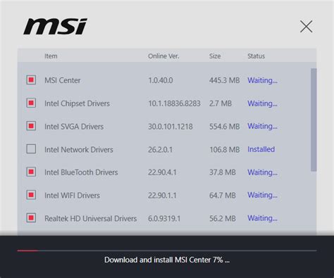 Driver & Software installation with MSI Driver Utility Installer (DUI)