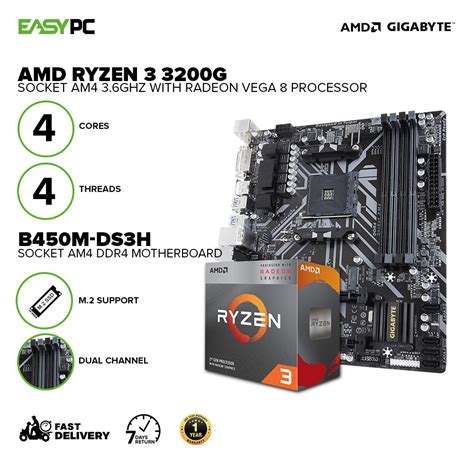 AMD Ryzen 3 3200G and Gigabyte Motherboard EasyBundle – EasyPC