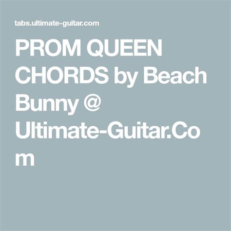 Uke Tabs Prom Queen Beach Bunny [Chords for Beginners] - Diego Ukulele ...