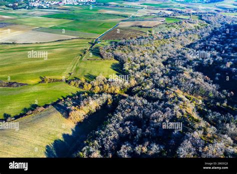 Agricultural landscape. Aerial view Stock Photo - Alamy