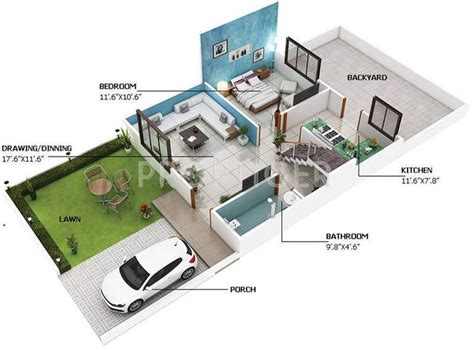 Stupefying 800 Square Feet House Plans 3d 5 Sq Ft Small Floor | Duplex ...