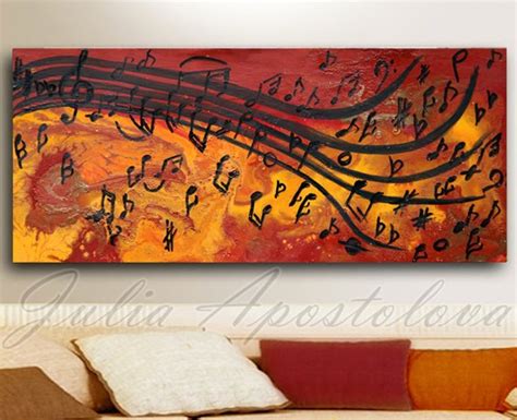 Abstract Print, Musical Notes, Music Painting, Abstract Music Art Print ...