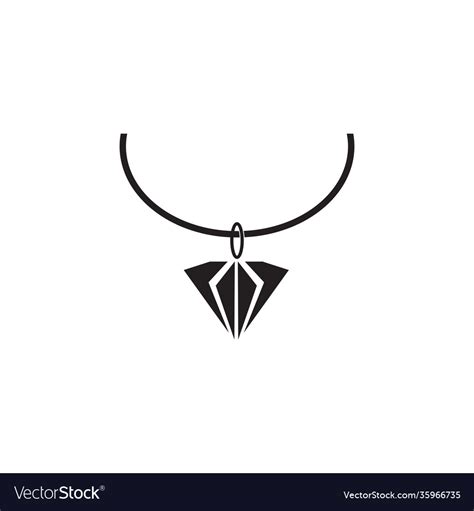 Necklace icon logo design template Royalty Free Vector Image