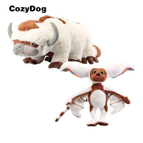 Deluxe Avatar Last Airbender Appa & Momo Plush Toy Soft Stuffed Animals Cattle and Bat Doll ...