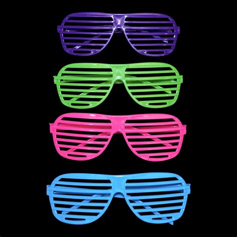 Neon Shutter Shade Glasses | Glowtopia