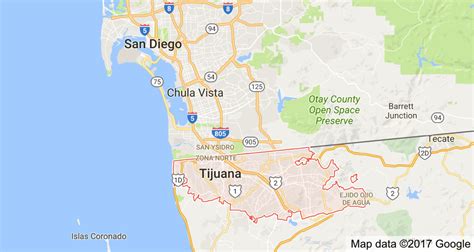 Tijuana Baja California Mexico Map