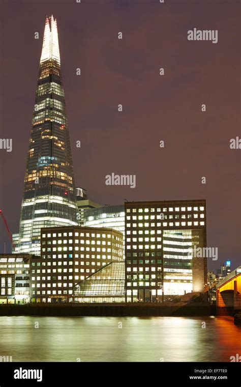 View of The Shard at night Stock Photo - Alamy