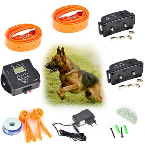 2 Dogs Underground Dog Pet Fencing System wireless In Ground Electric Dog Fence Shock Collar ...