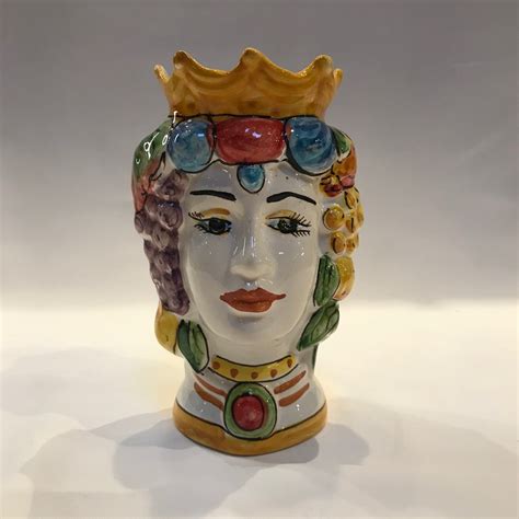 Sicilian Queen Moor's Head - Small Fruit - Italian Pottery Outlet