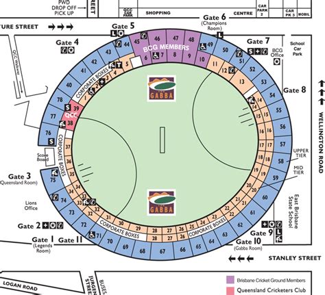 Ticketmaster Seating Plan Gabba | Elcho Table