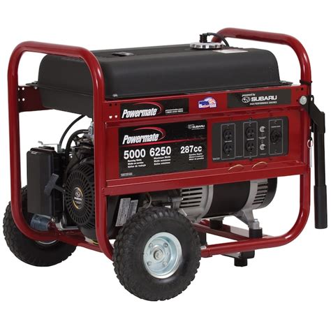 Powermate 5000-Watt Gasoline Portable Generator with Subaru Engine in ...