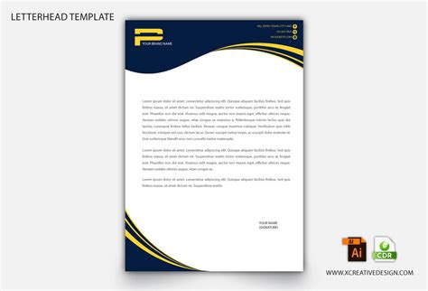 Download Free Corporate Letterhead Template Vector & Cdr