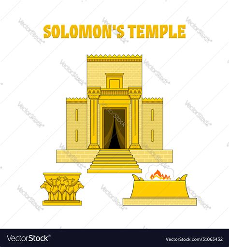 Temple king solomon Royalty Free Vector Image - VectorStock