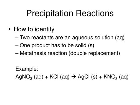 PPT - Precipitation Reactions PowerPoint Presentation, free download ...