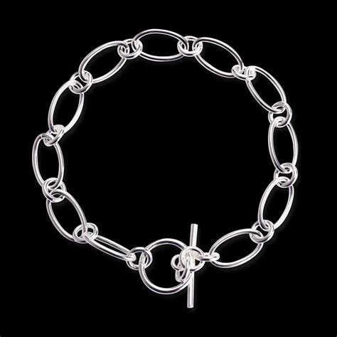 8.5mm 925 Silver Chain Links Bracelet SL000034 Wholesale Women Bracelets Special Gift-in Charm ...