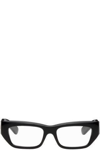 Black Rectangular Glasses by Gucci on Sale