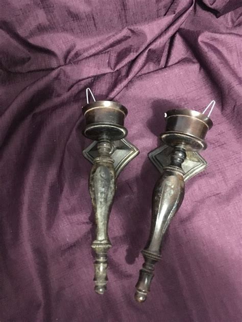 Antique Wall Sconce Pair Ornate Metal Wall Sconces Silver | Etsy | Candle wall sconces, Metal ...