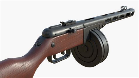 Ppsh-41 soviet submachine gun 3D model - TurboSquid 1325693