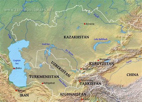 central asia physical map | Geografia e historia, Geografía, Mapa fisico