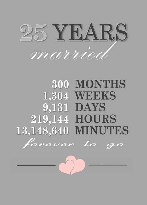 25th Silver Wedding Anniversary Typography Milestone Countdown card #A ...