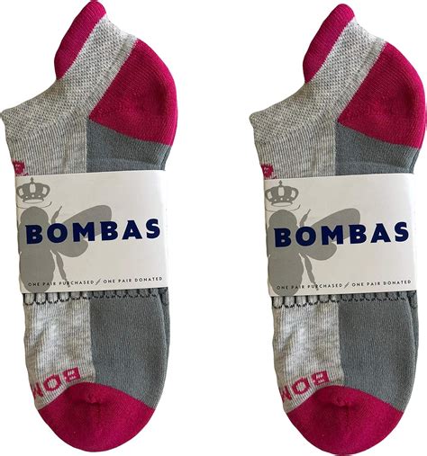 Amazon.com: 2 Pack Bombas Women's Originals Ankle Socks, (Grey/Pink, Medium): Clothing