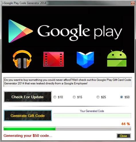 Google Play Gift Card Code Generator Hack 2014 [No Survey] [Free Download]-generate a 10$, 15 ...