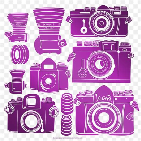 Premium PSD | A collage of photos of cameras and one with the other with the other with the ...