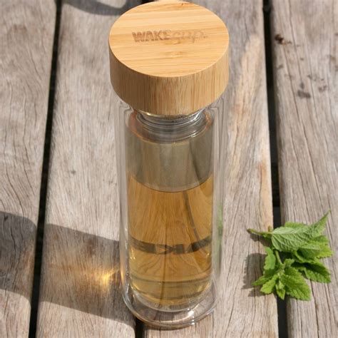 Reusable Sustainable Glass And Bamboo Tea Infuser By Global WAKEcup