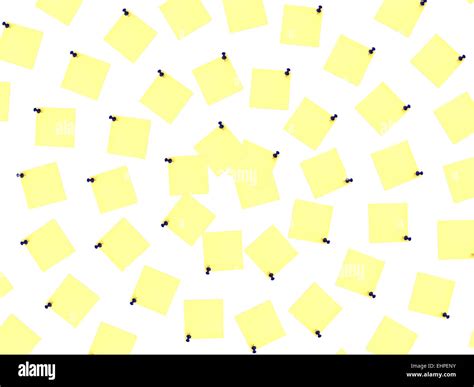 yellow notes over white background Stock Photo - Alamy