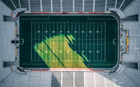 Download wallpapers American football field, view from above, top view ...