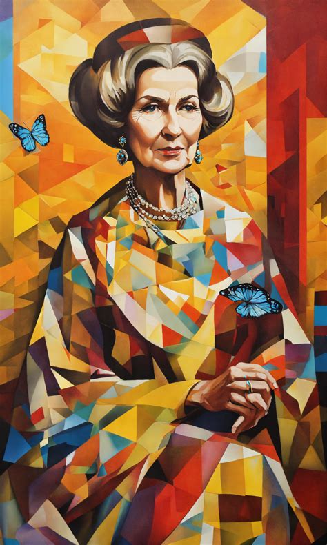 Lexica - Queen Sofia of Spain, older, with a butterfly fluttering ...