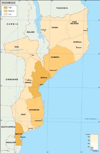 Mozambique economic map | Order and download Mozambique economic map