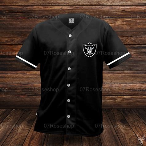 Oakland Raiders NFL Baseball Jersey Raiders Basic Jersey | Etsy