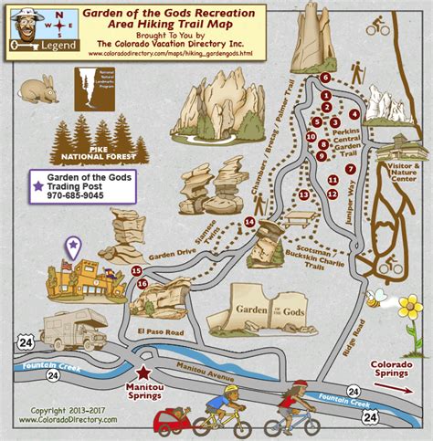 Garden of the Gods Hiking Trails Map | Colorado Vacation Directory