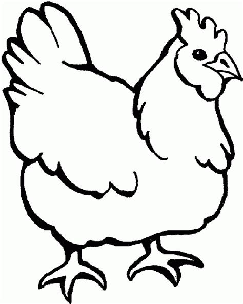 Chicken Outline Clipart - Free Printable Chicken Templates