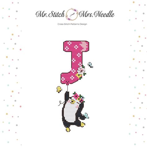 Penguin Cross Stitch Pattern Baby Cross Stitch Chart Cute - Etsy