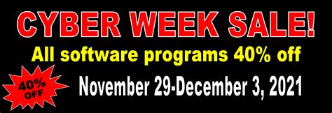 CYBER WEEK SOFTWARE SALE IS ON! : A.D. Morrison & Associates Ltd.