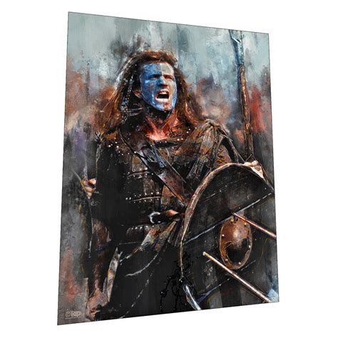 Braveheart and William Wallace "Battle Cry" Wall Art - Graphic Art Poster - Irish Art Posters