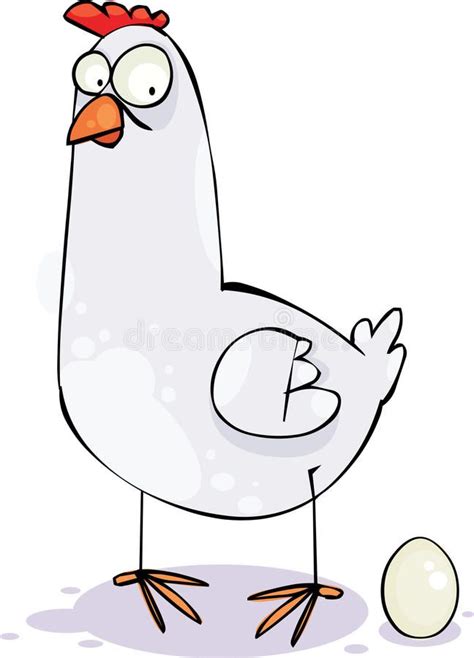 Chicken. Cartoon illustration with funny chicken and egg , #Sponsored, #illustration, #Cartoon ...