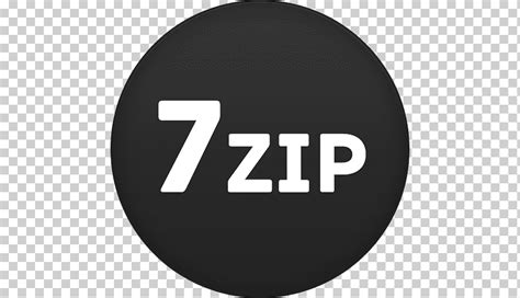 Black and white 7Zip logo, text brand logo, 7zip, text, logo, 7z png | Klipartz