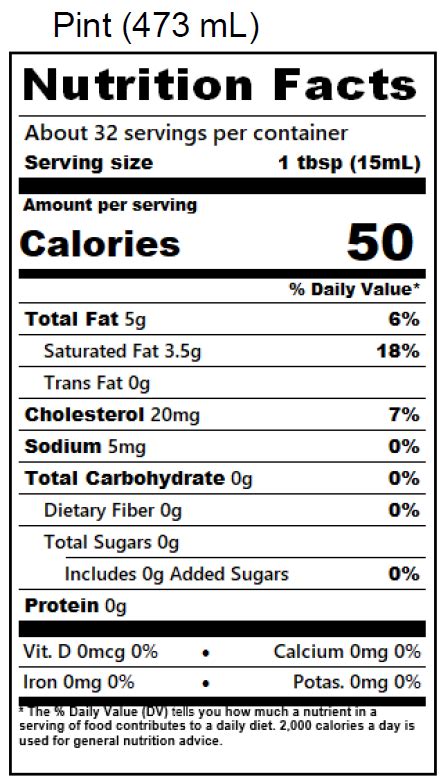 31 Heavy Cream Nutrition Label - Labels Database 2020